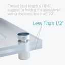 Lantee 5/8" x 1-5/8" Stainless Steel Standoff Screws  Heavy-Duty Sign Mounting Hardware for Acrylic, Glass, and Metal (16 x 40mm, 20 Pcs)