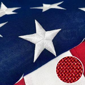Premium American Flag 4x6 Ft TearProof Series for Outside, Heavy Duty OutdoorLongest Lasting, Super Tough Fade Resistant Spun Polyester, High Wind US Outdoor Flags Embroidered Stars, Sewn Stripes, Brass Grommets