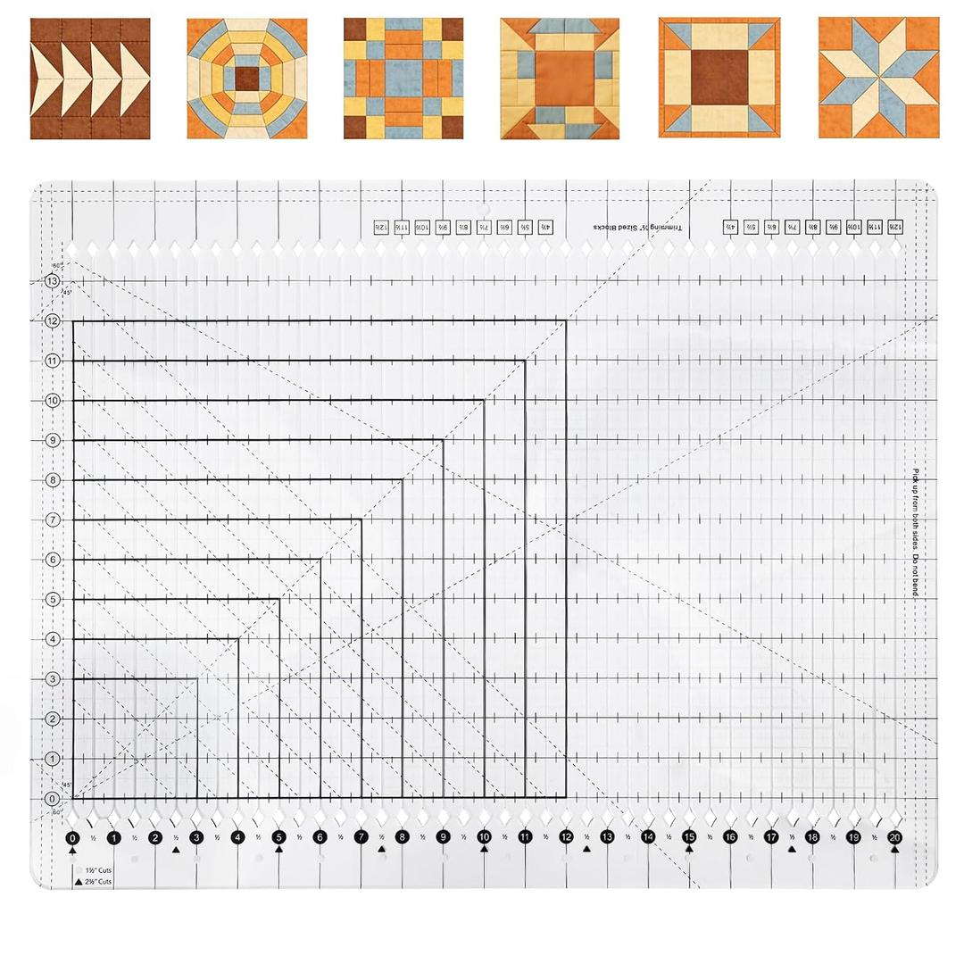 XL Slotted Quilting Ruler-17-3/4in x 22in,Non-Slip, Compatible with CGRGE1XL