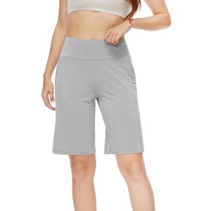 WiWi Viscose from Bamboo Soft Sleep Shorts for Women Short Pants Pajama Bottoms Lounge Plus Size (Size X-Large, Light Grey)