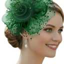 Fascinators Hats for Women Vintage Tea Party Hat Fancy Dress Headwear Feather Fascinator for Weddings Racing Events