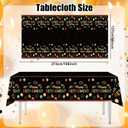 3Pcs Happy Retirement Party Tablecloth, 54 x 108 Inch Colorful Vintage Retired Plastic Table Cover, Disposable Retirement Party Decorations for Men Women Farewell Party Supplies