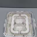 SMALL Divided Serving Tray with Lid and Handle, Portable Snack Box Container, 6 Compartments Veggie Fruit Snackle Tray,Charcuterie Box Container for Party, Travel, Entertaining,Picnic, SMALL SIZE (White)