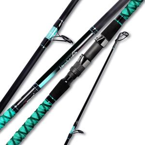 Fiblink Surf Fishing Rod Portable Travel Surf Spinning Rod 3 Piece Carbon Fiber Saltwater Fishing Rod 13'