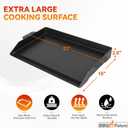 BBQ Future Universal Cast Iron Griddle for Gas Grill with Spatula Set, 23" x 16" Pre-Seasoned Nonstick Griddle Insert Large BBQ Flat Top Plate for All Gas/Electric Grill, Stove Top and more