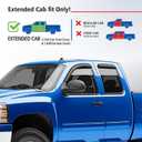 Goodyear Shatterproof Window Deflectors for Trucks Chevrolet Silverado/GMC Sierra 2007-2013 Extended Cab, Tape-on Rain Guards, Window Visors, Vent Deflector Visor, Truck Accessories, 4pcs-GY003256LP