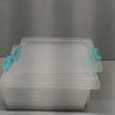 Tribello Plastic Storage Containers With Lids For Organizing - (Large - 14 x 11.5 x 3)