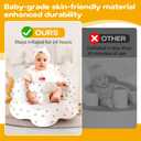 Inflatable Baby Seat for Babies 4-36 Months, Tooktro Blow Up Floor Chair with Built-in Air Pump for Sitting Support, Perfect for Summer and Beach Travel, Inflatable Baby Chair (Olive)