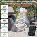 Gliztech Solar Ceiling Fan Light, 20000mAh Portable Gazebo fan with 30W Solar Powered Fan with Remote Control, Outdoor Ceiling Fan with Light for Patios, Canopy, Shed, RV, Porch and Chicken Coop