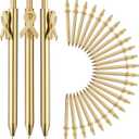 30 Pcs Childhood Cancer Awareness Pens Bulk Gold Ribbon Slim Ballpoint Pen Retractable Black Ink Children Cancers Month Items Gifts for Childhood Public Charity Fundraising Party Decorating