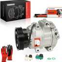 A-Premium Air Conditioner AC Compressor with Clutch Compatible with Kia Rondo 2007-2009, with DV13 Compressor, Only fit Engine L4 2.4L