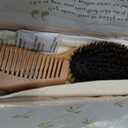 Belula 100% Boar Bristle Hair Brush Set (Medium). Soft Natural Bristles for Thin and Fine Hair. Restore Shine And Texture. Wooden Comb, Travel Bag and Spa Headband Included!