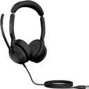 Jabra Evolve2 50 Wired Stereo Headset - with AirComfort Technology, Noise-Cancelling Mics & Active Noise Cancellation - MS Teams Certified, Works with All Other Platforms - Black (Dual-ear, USB-A)