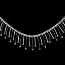 1 Yard Rhinestone Fringe Trim, Sparkle Diamond Fringe Rhinestone Ribbon Tassel, Silver Crystal Beaded Belt Chain for Sewing Clothing Craft Wedding Accessories Jewelry Personalized DIY Decoration