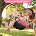 440 lbs Tree Swing for Kids, Textilene Waterproof Fabric with 47inch Hanging Straps, Used fo Adults and Children Alike(Pink)
