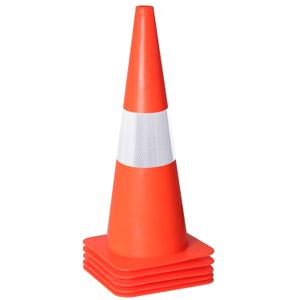 [5 Pack] 18 inch Traffic Cones with Reflective Strip, Safety Road Parking Cones,Agility Field Marker Cones for Soccer Basketball Football Drills Training, Outdoor Sport Activity & Festive Events