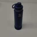 Takeya Actives Water Bottle with Spout Lid - Bottle with Double Stainless Steel Insulation - Dishwasher Safe & BPA-Free - Bottle with Spout Lid & Removable Bumper - 24 oz, Midnight Blue