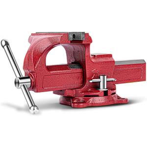 Forward 1306 6 Inch Home Vise Ductile Iron 6" Bench Vise Homeowner's Vice with Anvil and Swivel Base