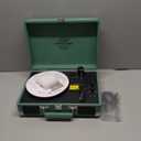 Vinyl Record Player with Built-in Speakers Treble & Bass Gain Vintage Bluetooth Turntable 3-Speed Portable Suitcase LP Player AUX-in RCA Headphone Out, Forest Green