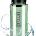 Half Gallon/64oz Water Bottle With Handle, 2L Leak proof BPA Free Fitness Sports Water Jug, Ensure You Drink Enough Water Daily for Gym and Outdoor Sports(Green)
