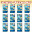 ArtCreativity 144 Count Mini Chalk Sets for Kids (12 Boxes) Non-Toxic Summer Art and Craft Supplies - Small Individual Chalk Packs in Bulk for Classroom Gifts, School Supplies, and Summer Party Favors