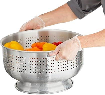 16 Qt. Aluminum Colander with Base and Handles  Heavy-Duty 16-Gauge Commercial Strainer for Pasta, Fruits, and Vegetables- (Large Colander with Top Diameter of 16.5 inches) (1, 16 Quart)