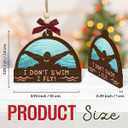 8 x Swimming Christmas Ornament 2025 - Swimming Gifts for Swimmers, Teen Boy Girls, Sports Gifts for Men, Women, Coaches, Athletes - 2-Layered Wooden Swimmer Ornaments for Tree Decorations