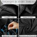 DECOLURE Satin Bed Sheets - 4 Piece Luxury Silky Queen Size Bedding Set - Softer Than Silk, Wrinkle-Free with 15 Deep Pocket Fitted Sheet, Perfect for Hair & Skin, Gifts for Women (Black)