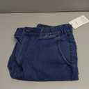 Soojun Mens Elastic Waist Jeans Relaxed Fit with Zipper and Button (30W x 30L, Blue)