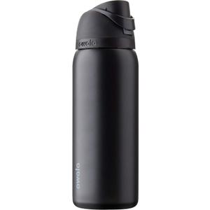 Owala FreeSip Insulated Stainless Steel Water Bottle with Straw, BPAFree Sports Water Bottle, Great for Travel, 32 Oz, Very, Very Dark