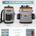 Large 52cans Cooler Backpack, Insulated, Waterproof, Leak Proof, 30L Large Capacity