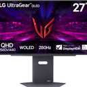 LG 27GX700A-B 27-inch Ultragear QHD (2560 x 1440) OLED Gaming Monitor, 280Hz, 0.03ms, NVIDIA G-Sync, AMD FreeSync Premium Pro, VESA DisplayHDR TrueBlack500, with up to DCI-P3 99.5%, HDMI 2.1, Black