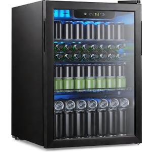 Electactic 95 Cans Beverage Refrigerator, 26 Bottle Mini Fridge, 2.7 cu.ft Drink Fridge Digital Temperature Control for Bottled Beer, Soda,Water