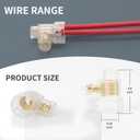 100Pcs Brass Wire Connector Nuts, Single Screw Fixing Wire end Connector Cap, Fixing Connector, nut 14-3 AWG 36mm for Connecting Wires