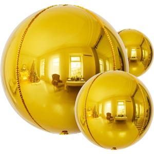 Gold Foil Balloons, 14 Pcs Gold Mylar Balloons for New Year Decorations, 22/18/10 Inch Large Foil Balloon for Birthday, Engagement, Happy New Years Party 2026