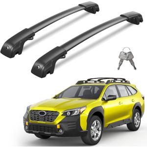 Wonderdriver 300lbs Roof Rack Cross Bars Compatible with Subaru Outback Wilderness 2022-2026 (Only Fit Wilderness), Lockable Aluminum Adjustable Roof Rails Crossbars Black Rooftop