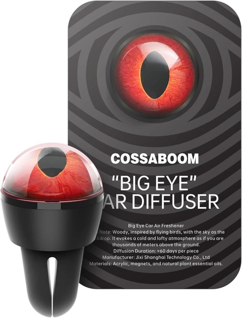 Animal Eye Car Air Freshener Vent Clip, Long Lasting Natural Aroma Car Diffuser, Odor Eliminator Interior Decor, Funny Unique Gift for Car Lovers(TREE FROG)