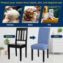 Chair Covers, Stretch Kitchen Chair Covers/Dining Room Chair Covers Set of 6, Removable Washable Dining Chair Slipcovers for Home, Hotel, Banquet