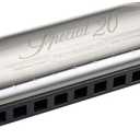 Hohner Special 20 Diatonic Harmonica, C-major - Professional, Responsive Reeds, Injection Molded Plastic Comb with Projecting Mouthpiece (One Size)