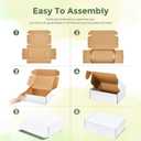 MESHA White Corrugated Mailing Box 12x9x4 Inch Shipping Boxes Cardboard For Small Business Packaging Mailer 20PACK