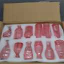 BEAHOT 24 Pack Pink Bud Vases in Bulk,Mini Glass Vintage Vases for Centerpieces,Wedding Decor, Small Flower Vases for Party & Home Decaration,Mother's Day (Pink)