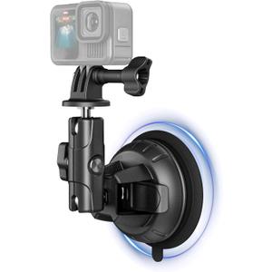 Suction Cup Mount for DJI Osmo Nano Action 6 5 4 for Insta360 Go Ultra X5 X4 for Gopro Hero 13/12/11 MAX 2 Accessories Car Adapter Versatile Kit,Windshield/Window/Dashboard Holder