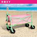 Roxy Folding Beach Wagon Cart Heavy-Duty Collapsible Utility Wagon with All-Terrain Wheels, Large Storage Capacity, and Adjustable Handle Ideal for Beach, Camping, and Outdoor Adventures
