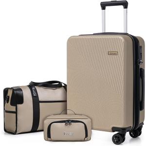 Expandable Carry on Luggage Sets,Suitcases with Detachable Wheels Hardshell 22x14x9 Airline Approved,Lightweight Luggage Set with TSA Lock,Carry on Suitcase, 3 Piece Sets