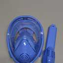 QingSong Kids Snorkel Mask Full Face, Snorkeling Set with Camera Mount, Foldable 180 Degree Panoramic View Snorkeling Gear Anti-Fog Anti-Leak (X-Small, 1Blue)