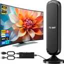 TV Antenna Indoor for Smart TV Digital HD Antennas Long Range Reception for Local Channels 4K 1080P with Amplifier Signal Booster 15ft Long Cables