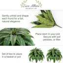 Artificial Boston Fern Bush - Set of 2 45Inch Fake Ferns with 55 Fronds, Large Hanging Faux Plants Decor, UV Resistant Faux Fern Vines Silk Greenery for Outdoor Indoor, Porch, Farms, Patio