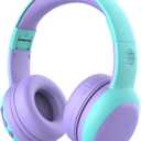gorsun Kids Bluetooth Headphones, Over-Ear Toddler Headphones with Microphone, 85dB/94dB Volume Limited, 68H Playtime, Bluetooth 6.0, Portable Kids Wireless Headset with Cat Ears (Purple)