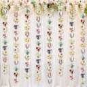 Fuyoooo 8 Pack 5 Inch Wildflower Heart Paper Hanging Garland 3D Cardboard Book Party Decorations for Flower Baby Bridal Shower Floral Birthday Wedding Ceiling Party Decor, 4.92 x 4.72 inches