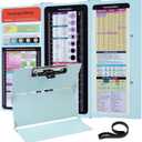 Nursing Clipboard Foldable Pocket Size-Nursing Edition Cheat Sheets Aluminum 3 Layers Foldable Clipboard Nursing Nurse Clipboard Foldable fits in Nurses Doctors(Mint)
